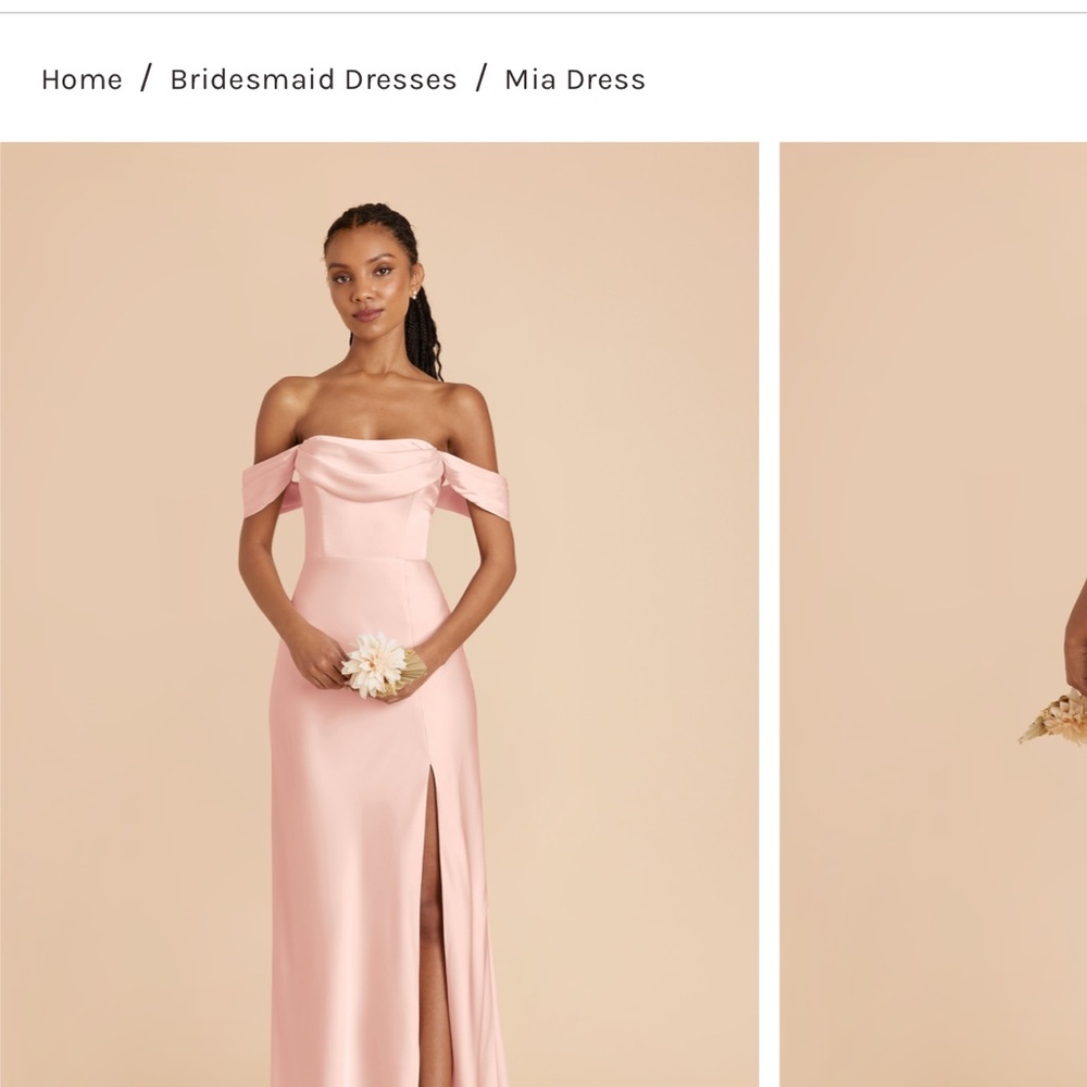 Birdy Grey Mia Convertible Dress - Matte Satin Blush Pink XS